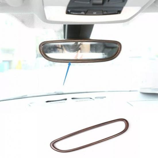 2016-19 Car Middle Console Rearview Mirror Frame Pine Wood Grain For BMW X1 F48