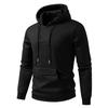Fashion Winter Autumn Men's Casual Hoodie Big Pocket Solid Color Hooded Sweatshirt Sweatshirts Pullover Fleece Streetwear