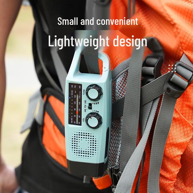 SupFire Multi-functional Emergency Hand-Crank Flashlight with Radio & Solar Power