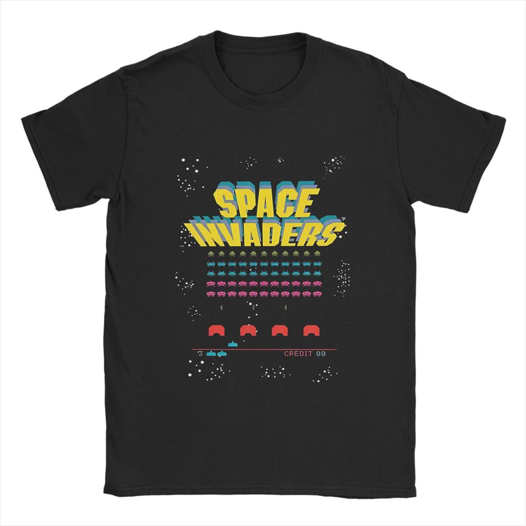 Frogger ARCADE Space Invaders Game Men's T Shirt  Unique Tees Short Sleeve Crew Neck T-Shirt Pure Cotton 6XL Clothes