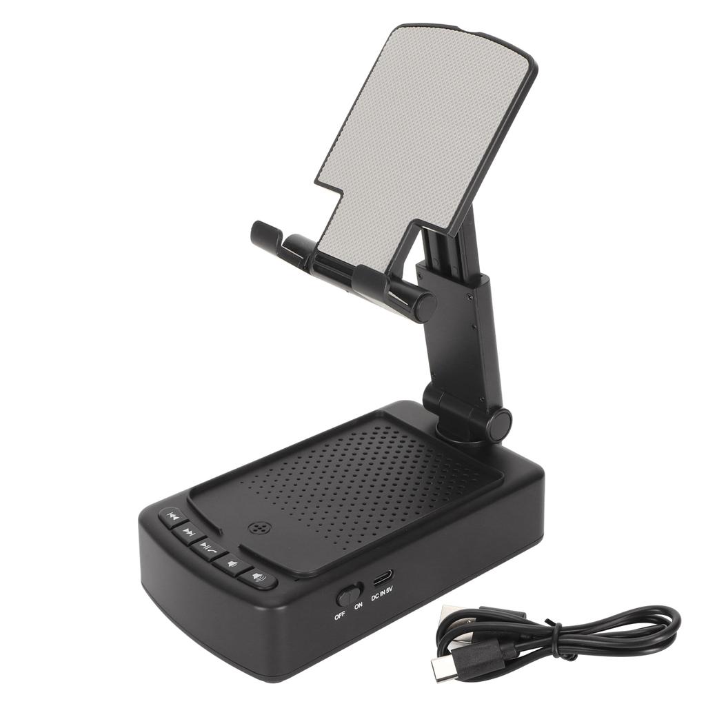 F28 Cell Phone Stand with Speaker Playback Stable Support Adjustable Angle Anti Slip Phone Holder