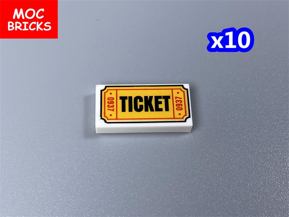 MOC Bricks DIY Printed Tile 1x1 1x2 2x2 2x3 1x4 Solar Panel Gauge Map Compass Assembled Building Block Accessories Kids Toy Gift