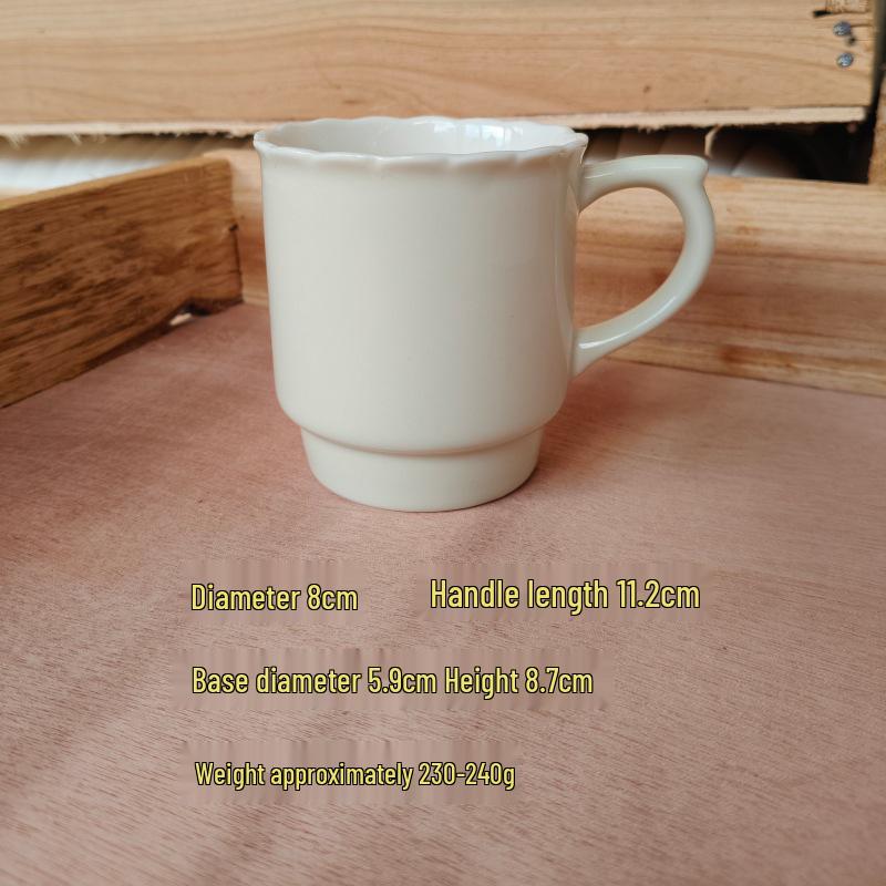 

Celadon Green Lace Mug 250ml: Premium Ceramic Coffee, Latte, Milk, or Juice Cup 250ml