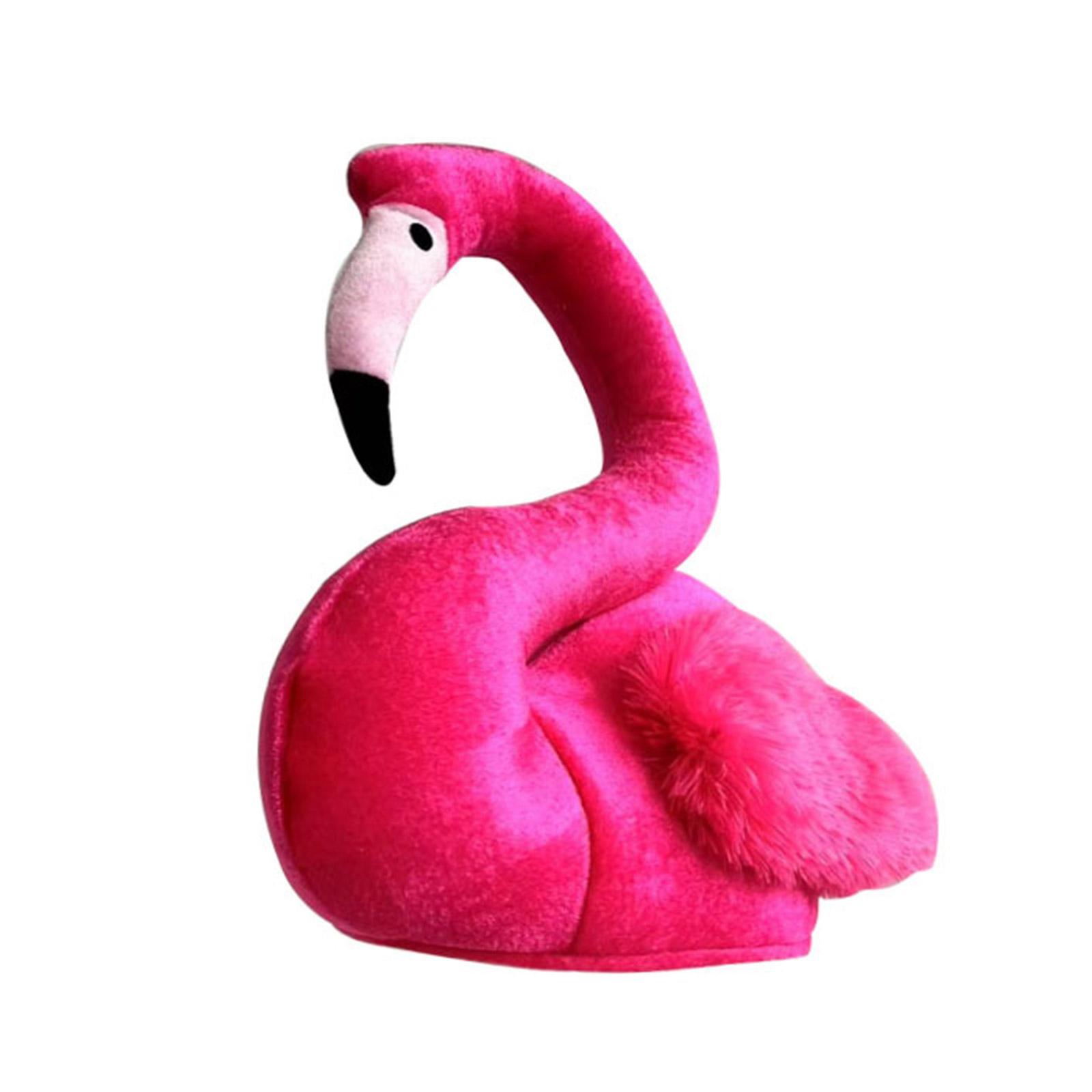 

3D Plush Flamingo Hat Soft Cap For Themed Parties Cosplay Photo Props Elastic Costume Hats Festivals Stage Performances