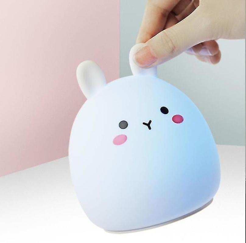 Night Lamps Ambient Lighting Silicone Rabbit Night Lamp Battery Bedroom Bedroom Devices Nursing Eye Protection Sleep