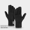Men's Winter Cycling Alpaca Wool Gloves - Windproof, Fleece-Lined, Touchscreen Capable, Cold-Proof