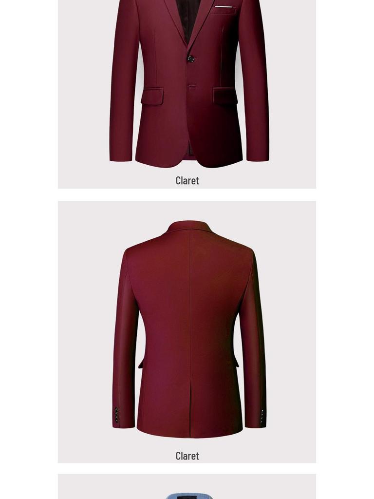 2024 Plus Size Slim Fit Solid Color Business Blazer