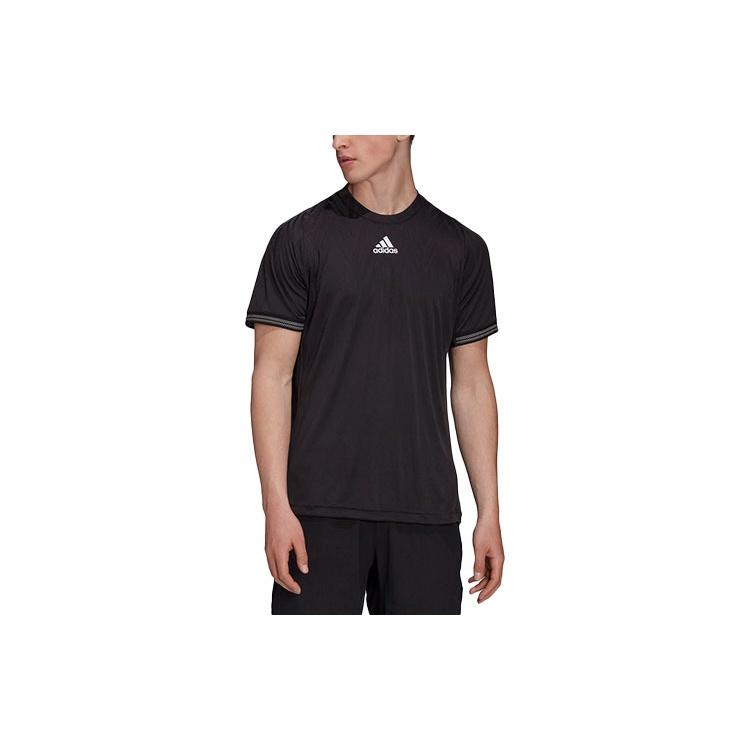 adidas Flift Tee Pb Tennis Sports Slim Fit Round Neck Short Sleeve Black Men s H50265 XXL