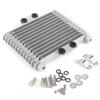 Oil Radiator 13 Row Universal Motorcycle Engine Oil Cooler Cooling Radiator Replacement 125-250CC Silver Cooling