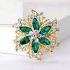 Rhinestone Flower Brooch for Women Unisex Crystal Glass Pins Banquet Party Backpack Gifts Jewelry Accessories