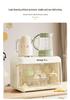 Folding Cabinet: Dustproof Baby Bottle & Weaning Food Storage with Draining Tableware Toolbox Shelf