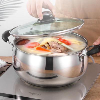 Yoshida Sho Stainless Steel Induction Double Handle Cooking Pot