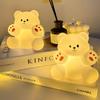 Cartoon Footprint Teddy Night Light Decorative Bedside Lamp Atmosphere Light Girl's Bedroom Decoration Gift