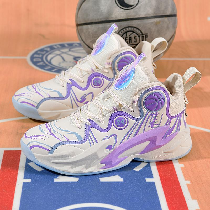 Professional Basketball Sneakers for Men Shock-Absorbant High-top Sneakers Women Basketball Training Shoes Outdoor Sneakers