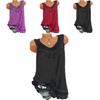 Damen Locker Ärmellos Weste T-Shirt Bluse Mit Elegantem Boho Spitzen Design In Übergrößen