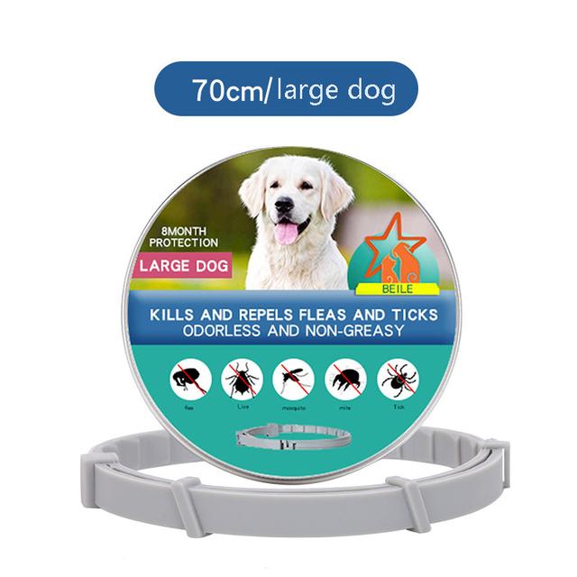 Pet Deworming Flea Collar Retractable Necklace Anti Flea And Tick Big Dog Puppy Cat Prevention Mosquitoes Pets Repellent Collar