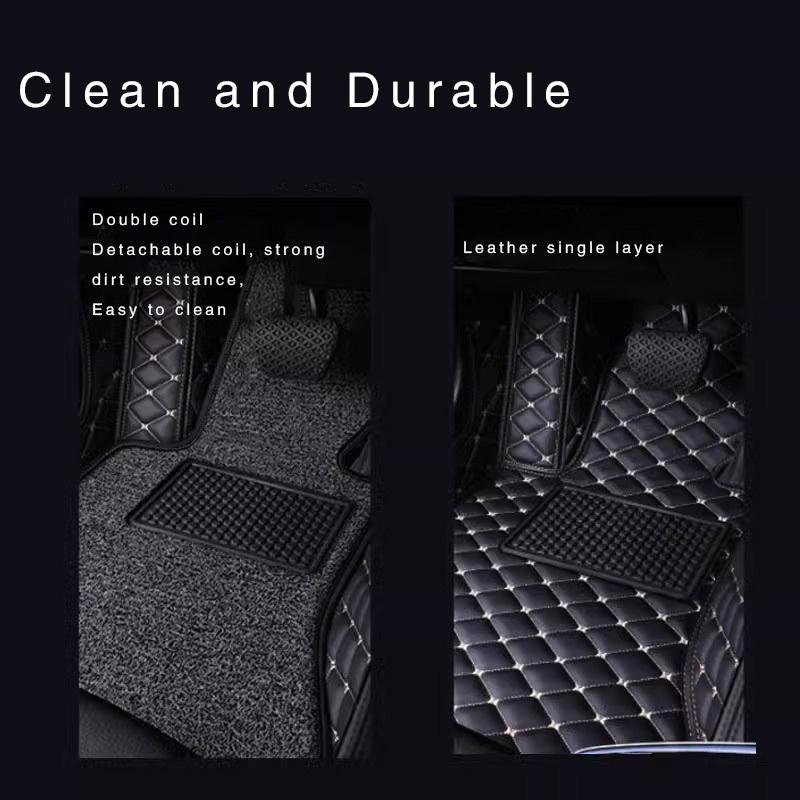 For BMW E65 E66 E67 F01 F02 F03 F04 G11 G12 7ER 2000-  Car Floor Mats Special Leather Carpet Car Accessories