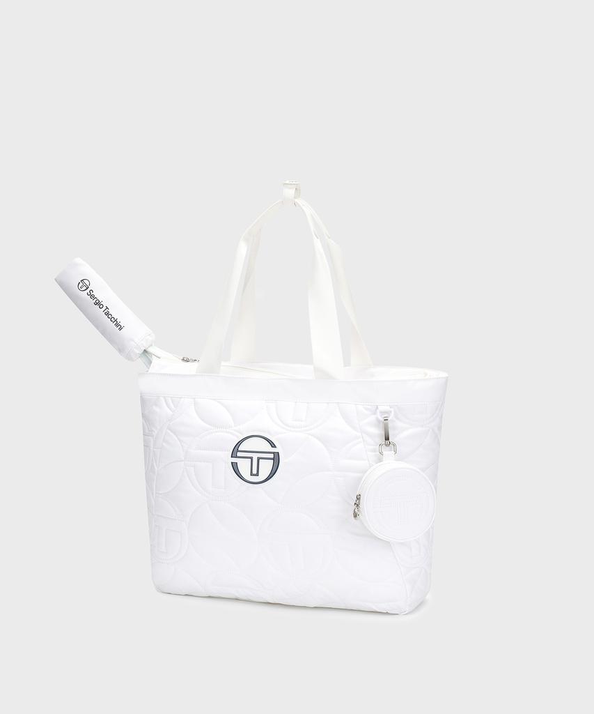 Sergio Tacchini W Lapaca Quilted Tote Bag (White)
