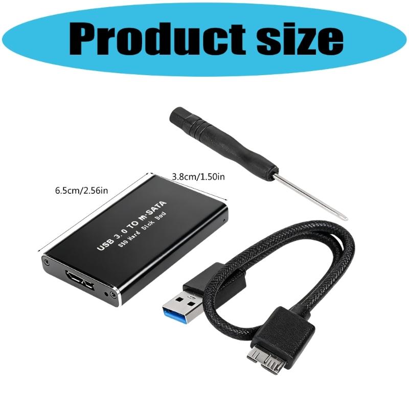 Plugs Play Aluminum M.2 Drive External Case for 22x30 To 22x80mm Drives Enclosure Easy Installation
