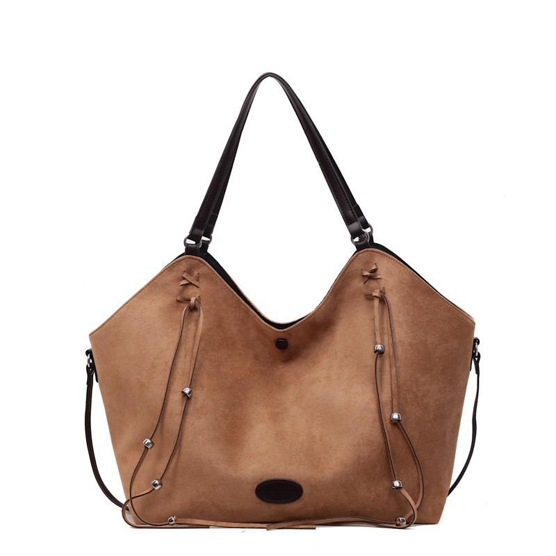 

Large-capacity High-end Commuting Tote Bag Women s Fashionable One-shoulder Portable Underarm коричневий