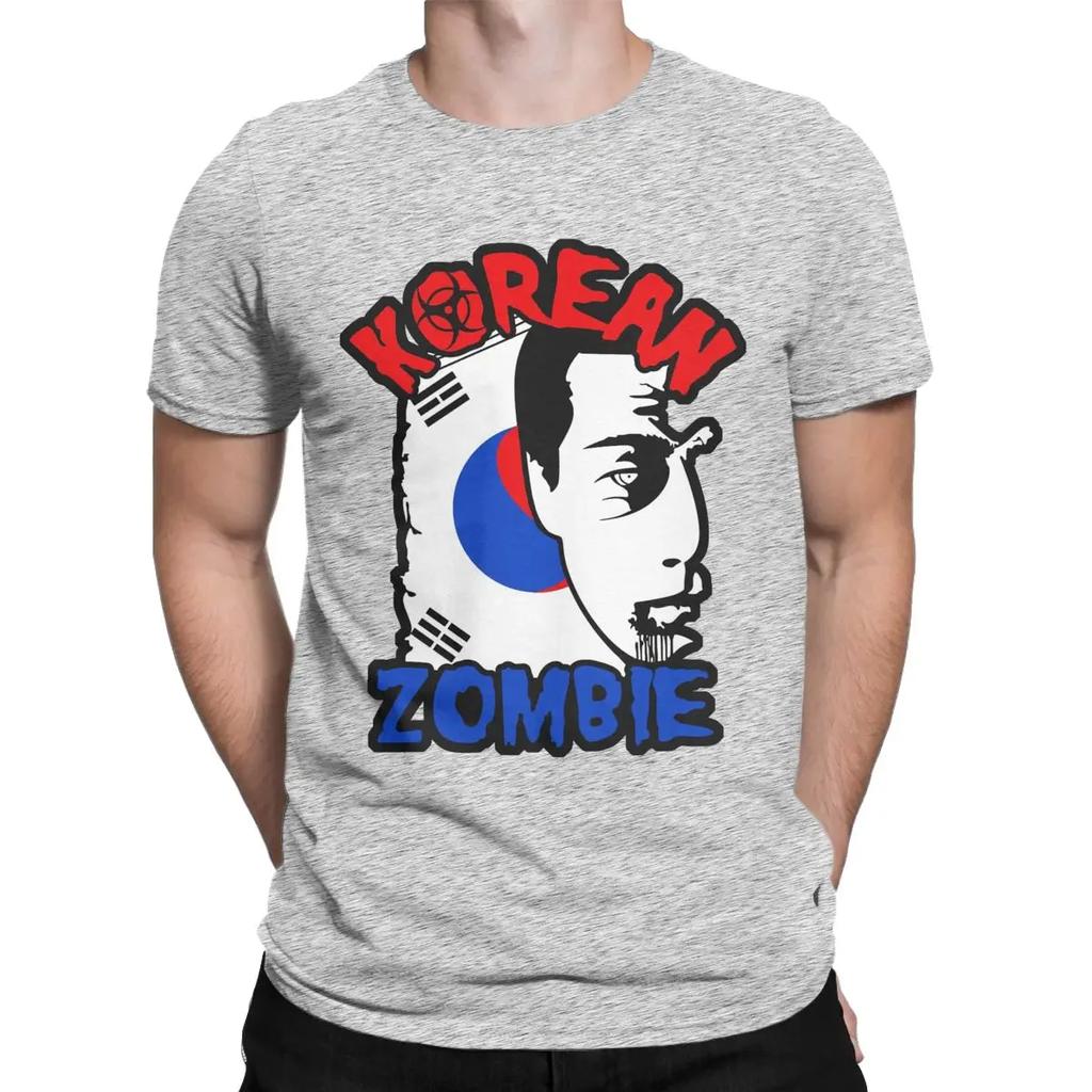 Men T-Shirt Korean Zombie Chan Sung Jung Vintage Cotton Tee Shirt Short Sleeve UFC T Shirt O Neck Clothing 4XL