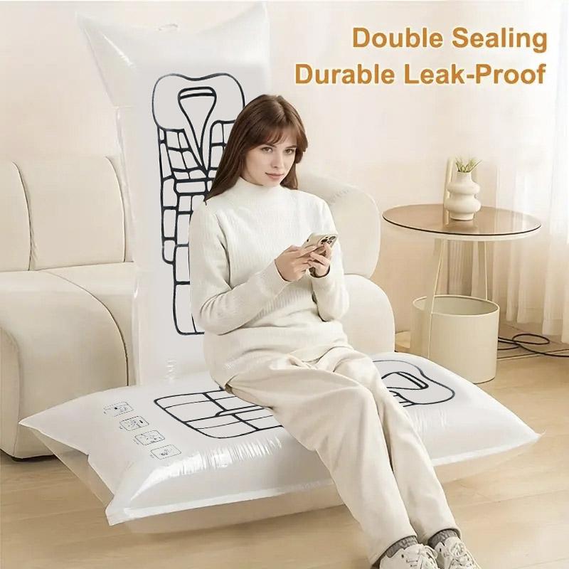 Hangable Transparent Vacuum Storage Bag Seal Storage Clothing Bags For Suits Dress Coats Or Jackets Closet Organizer Dust Covers