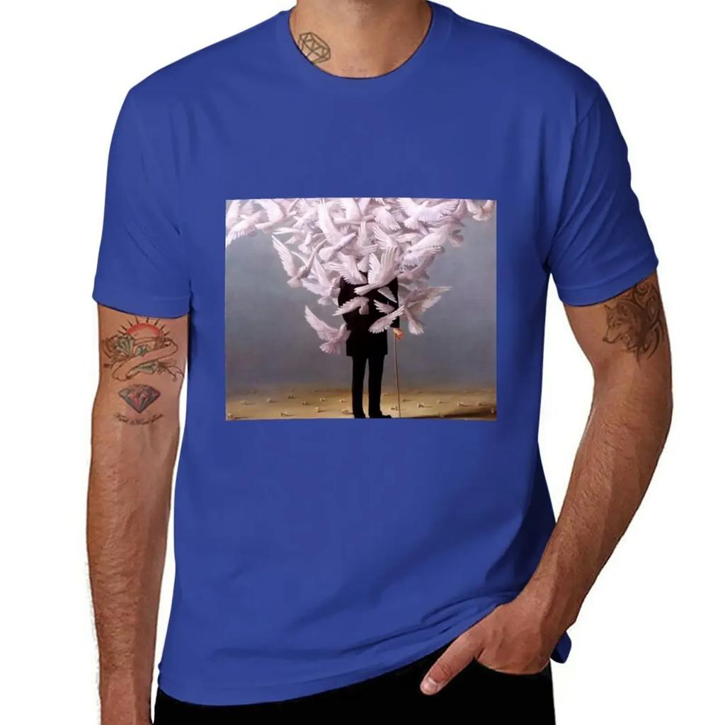 René Magritte Kunstausstellung Plakat, Vintage Kunst, Abstraktes Poster, Hochwertiger Kunstdruck T-Shirt Übergrößen t-shirts für herren