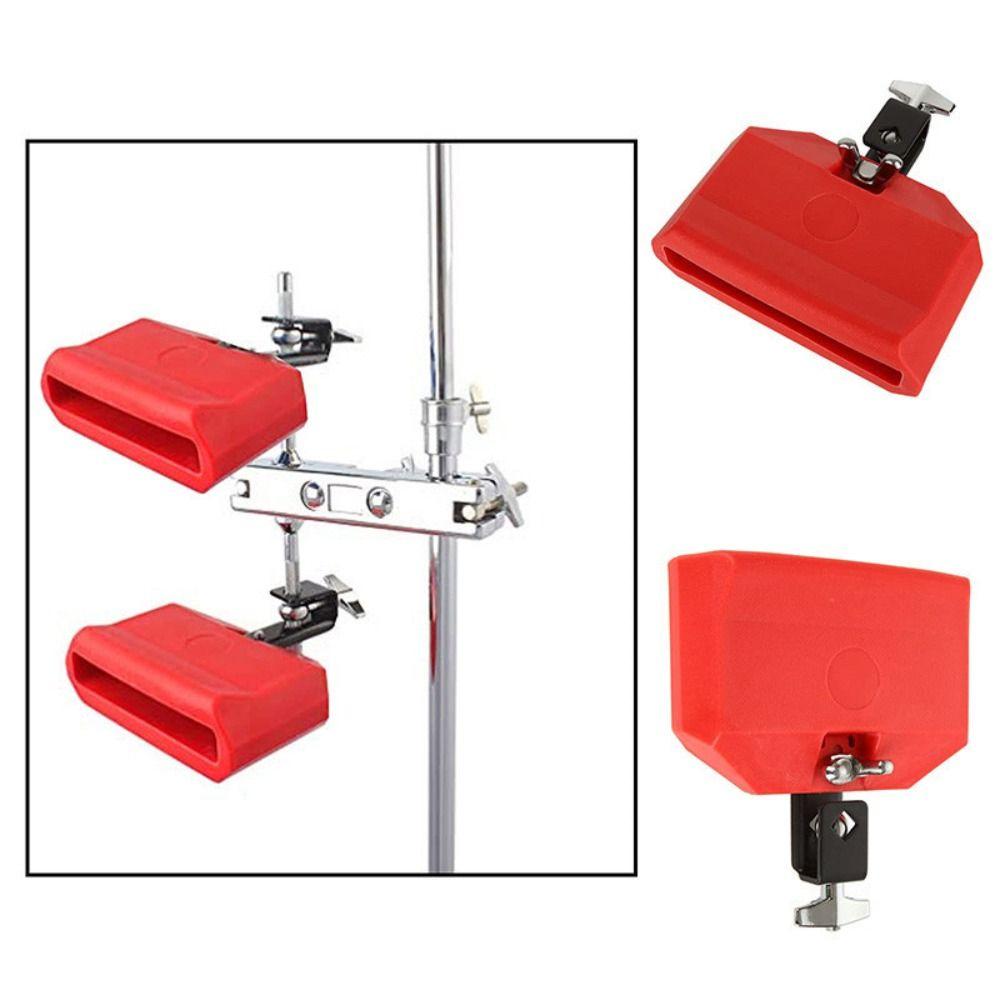 Blue Red Drum Clapper Jazz Style Drum Jam Block Durable Drum Bell Set Drum Parts