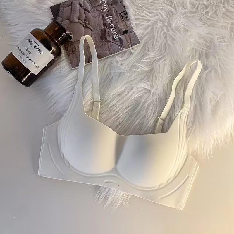 

Женский бюстгальтер, бесшовный, беспроводной, сексуальное нижнее белье, женское нижнее белье, повседневный бюстгальтер, удобный, однотонный бюстгальтер 3885AB белый