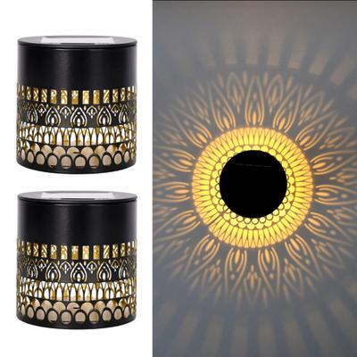 Decorative Solar Light Metal Solar Powered Outdoor Wall Light Weatherproof Deck Step Fence Light for Garden Backyard Patio Yard Decor