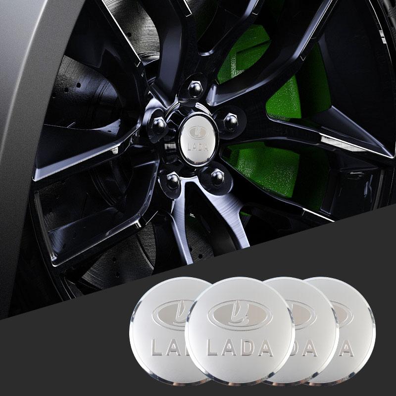 4 Pezzi Coprimozzo Centrale Ruota Auto Coprimozzo Cerchione Adesivi Accessori Per Lada 2107 Samara Largus Vesta Priora Niva Granta Kalina 2106