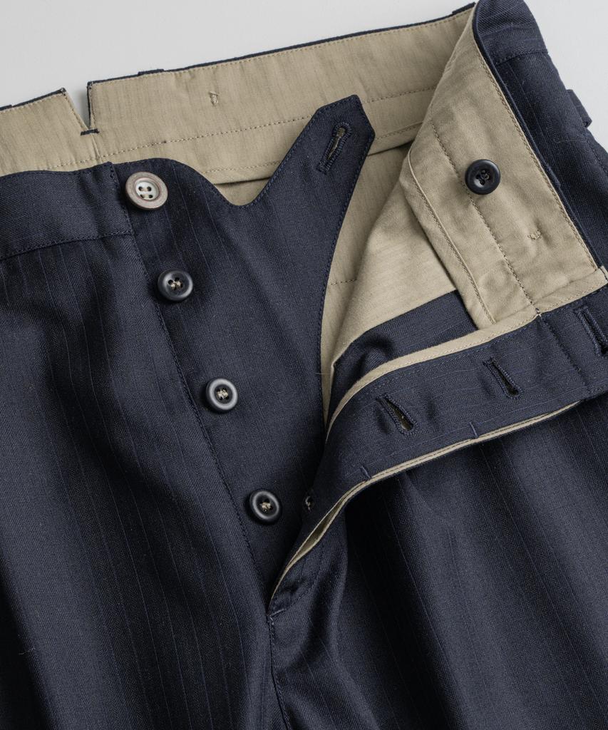 Bihebieo Summer Wool Classic Trousers D.Navy