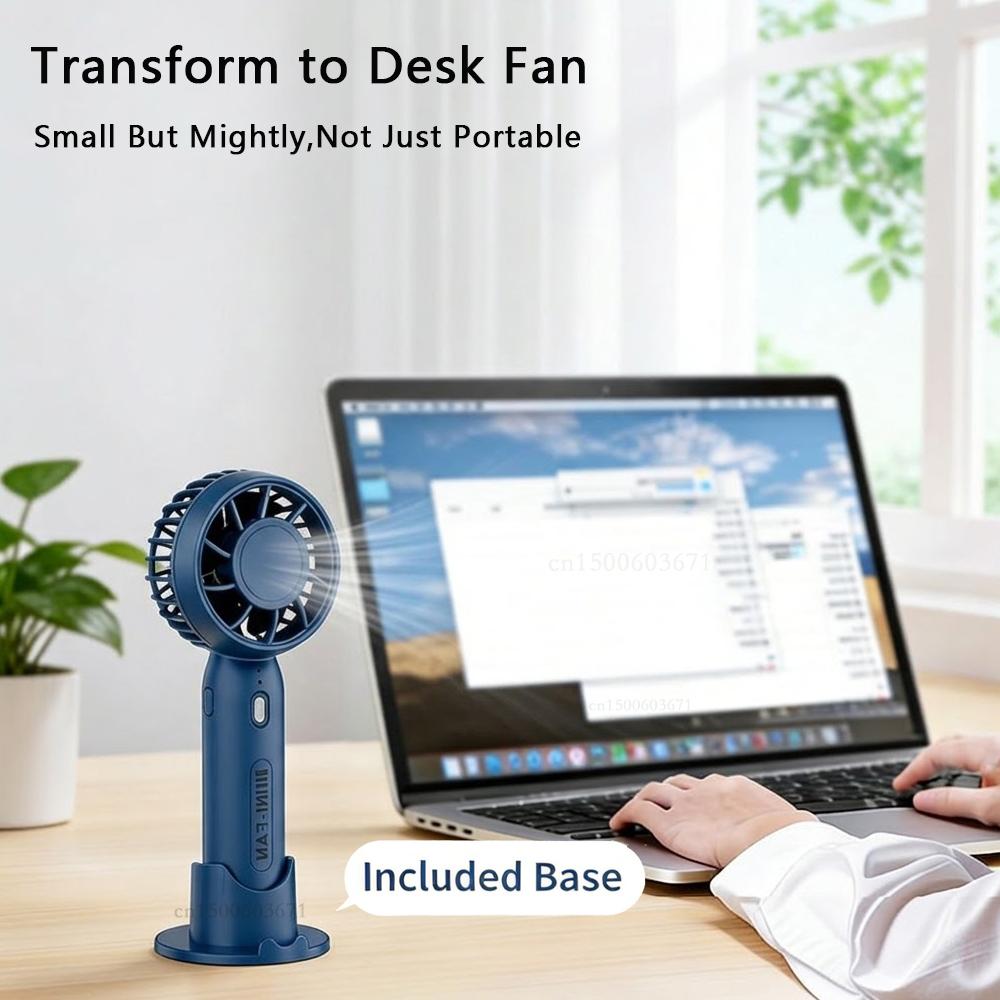 Portable Mini Handheld Fan USB Hand Fan Rechargeable Portable Outdoor Small Pocket Fan 3 Speed Mini Desk Fan with Phone Stand