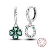 New 925 Sterling Silver Hope Rainbow Flower Earrings For Women Sparkling Colored Zircon Star Koi Earrings Fashion Party Jewelry
