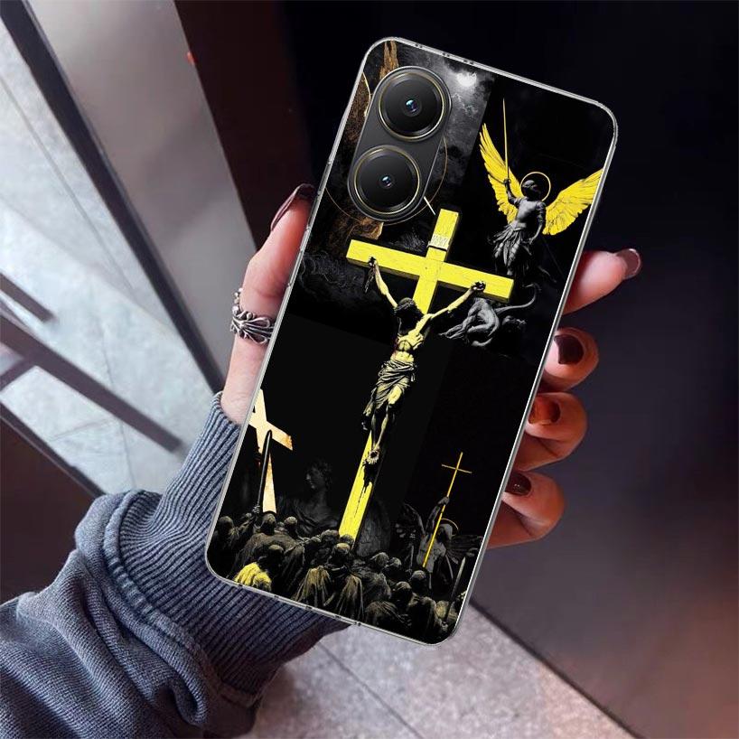 Son Of God Jesus Cross Holy Light Phone Case For Xiaomi Poco X7 X6 X5 Pro F7 Ultra Redmi 15C 15 13 13C 12 12C 10 10A 10C 9 9A 9C