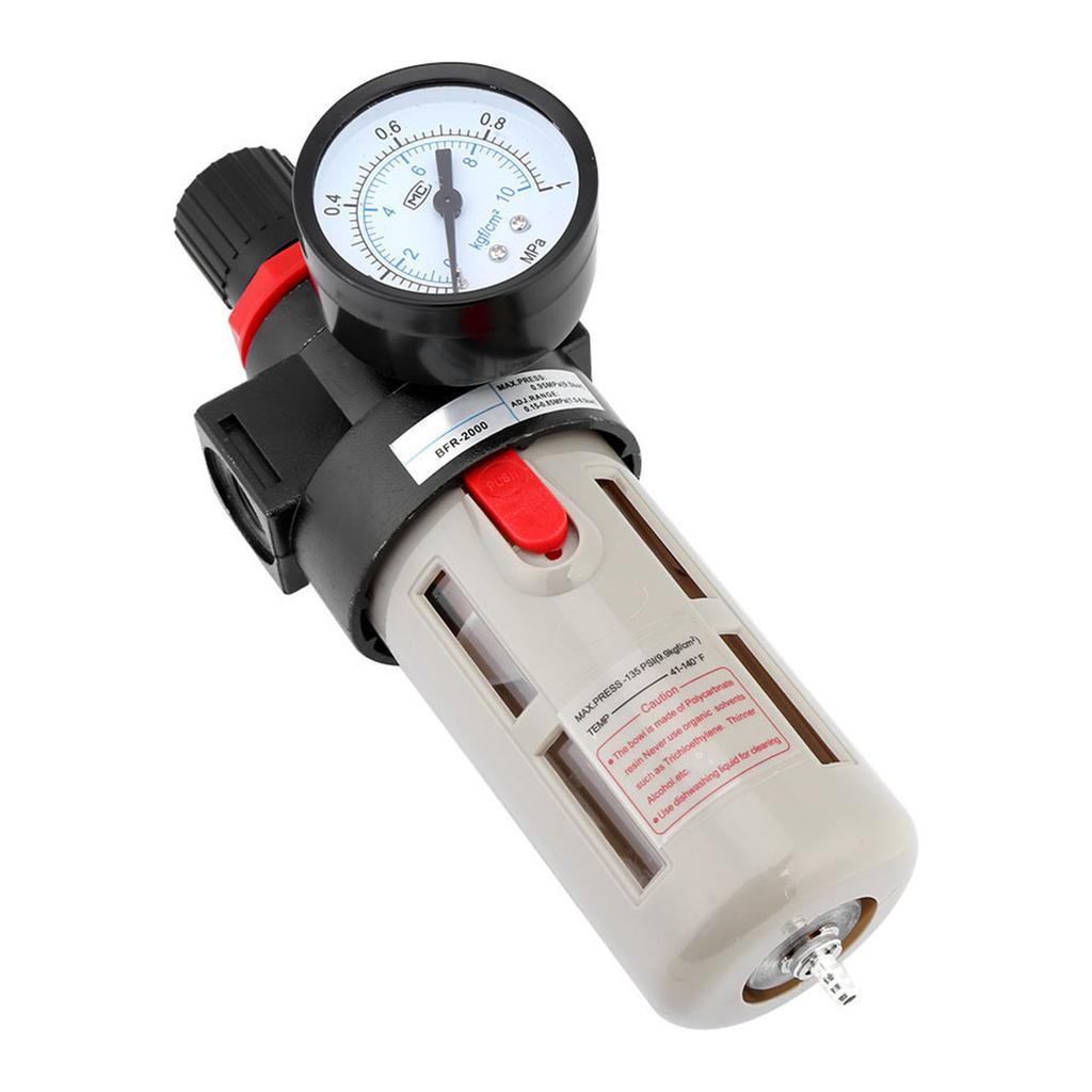 1 4   BFr  2000 Air Source Gas Treatment Unit Filter Pressure Regulator With Gauge