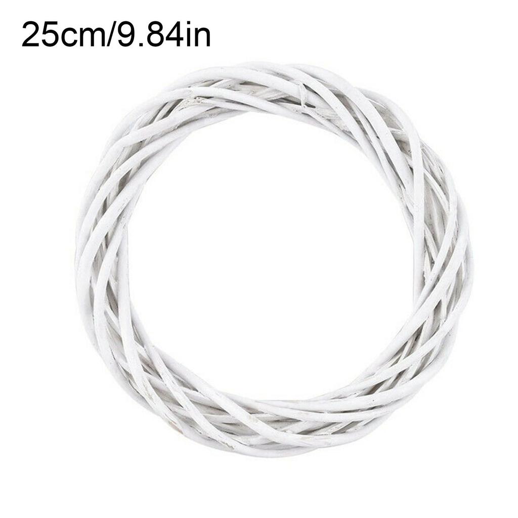 10-30CM Home Window Door Xmas Party Decorations Vine Ring White Wreath Christmas Rattan Ring Wreath Wicker Garland Hanging