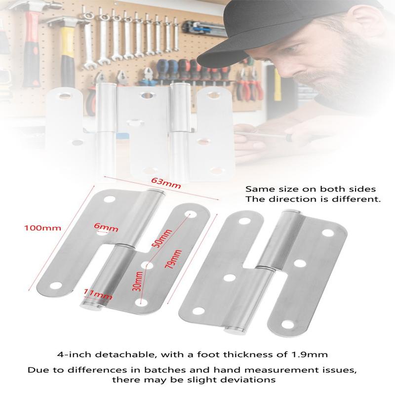 Detachable Fireproof  Hinge 4 Inch Thick Round Corner for Home Renovation and Safe Installations