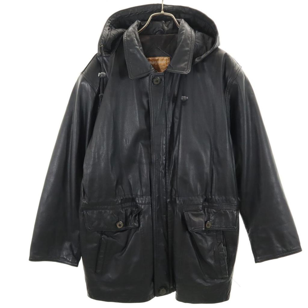 MANPHOTO Leather Jacket M Black Men's Used