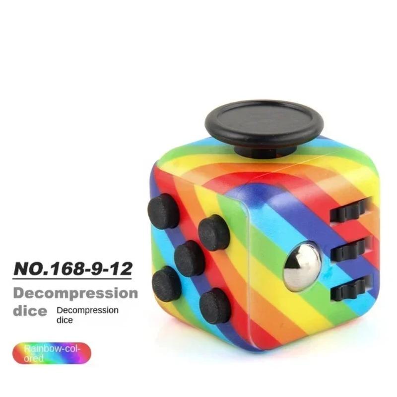 Dadi di decompressione Fidget colorati per liberare lo stress, l'autismo, l'ansia, alleviare lo stress dei bambini adulti, antistress, punta delle dita