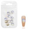 10pcs 3D Nail Charms Pointed Bottom Nail Rhinestones for DIY Nail Decoration Nails Art Projects Embellishments Crafts