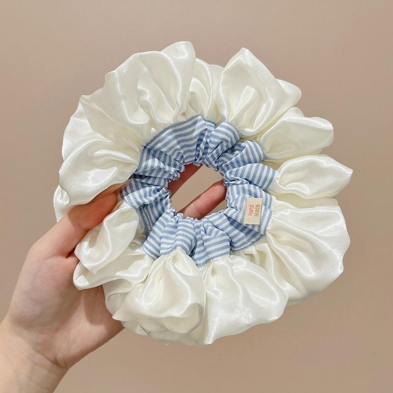 Oversized Lace Large Intestine Hair Ring Women's New High-end Sense Super Fairy Headline Elegant Low-tail Hair Rope Headwear