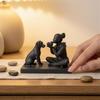 3D Printed Dog And Owner Sculpture Dog And Owner Statue Desktop Animal Figurine