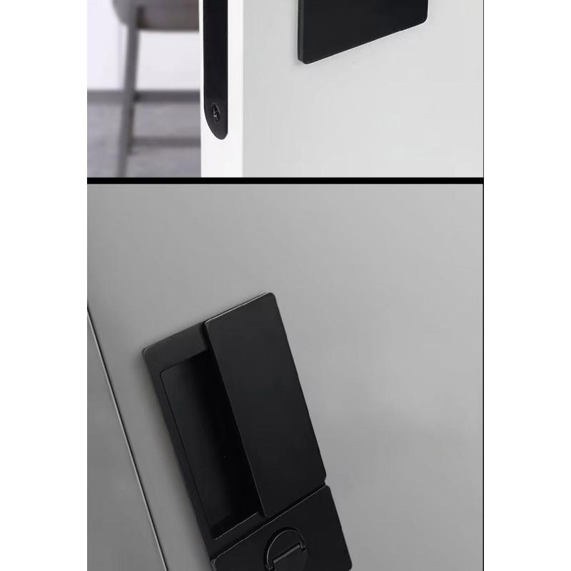 New Style Handleless Flat Lock Modern Bedroom Magnetic Recessed Door Handle Silent Push And Pull Invisible Sliding Door Lock