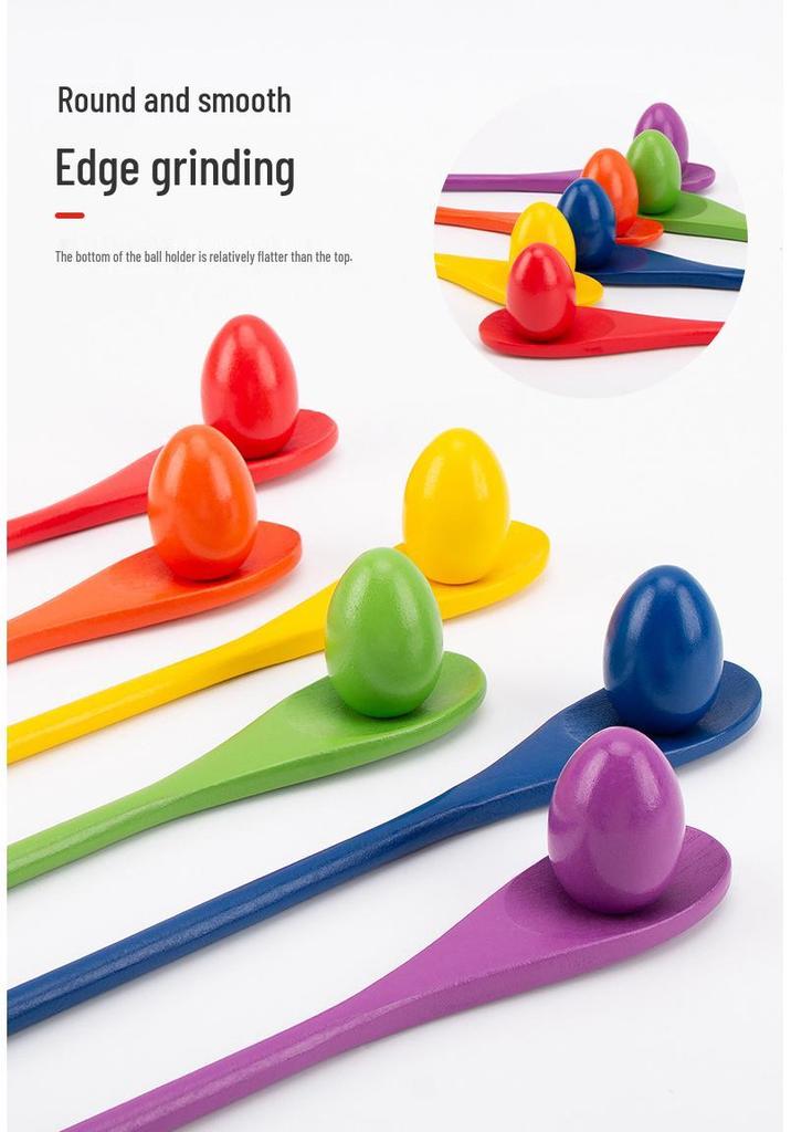 Wooden Spoon & Ball Balance Toy for Kids: Outdoor Sensory Integration & Parent-Child Play