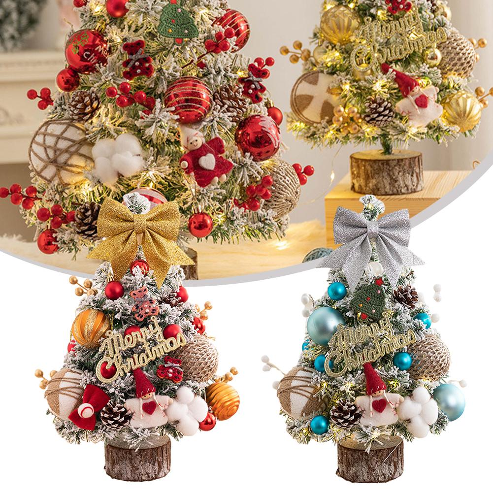 45CM Desktop Mini Small Xmas Christmas Tree with Light Home Party DIY Decor