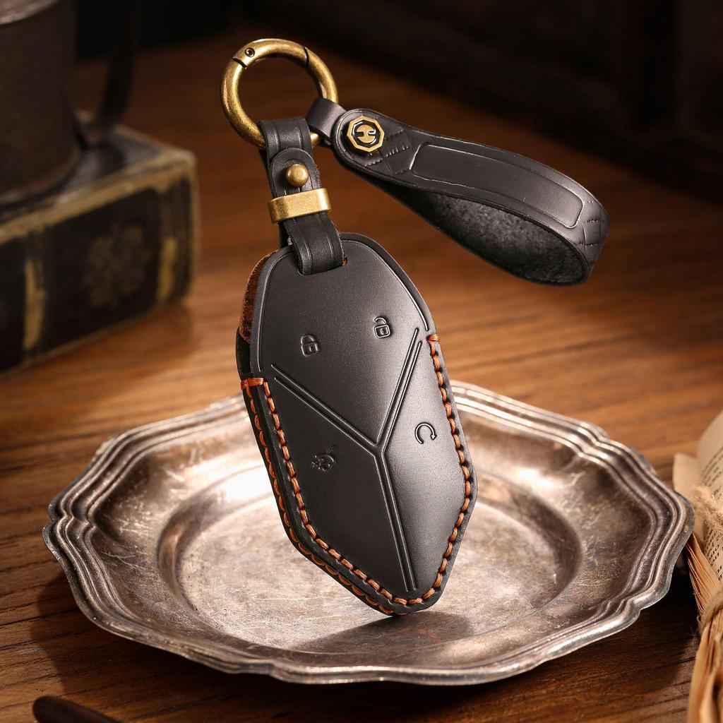 2024 Leopard 5 Genuine Leather Key Shell - Special Edition Cowhide Accessory