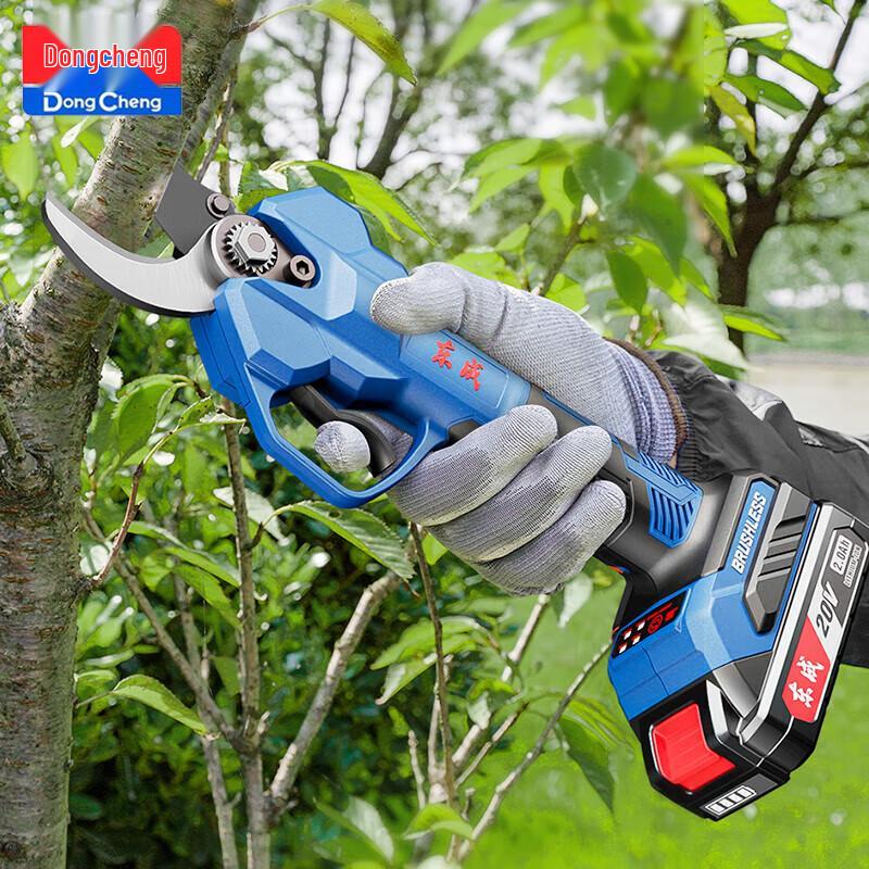 Беспроводные электрические секаторы Dongcheng 20V, бесщеточные, с китайской вилкой (адаптер в комплекте)