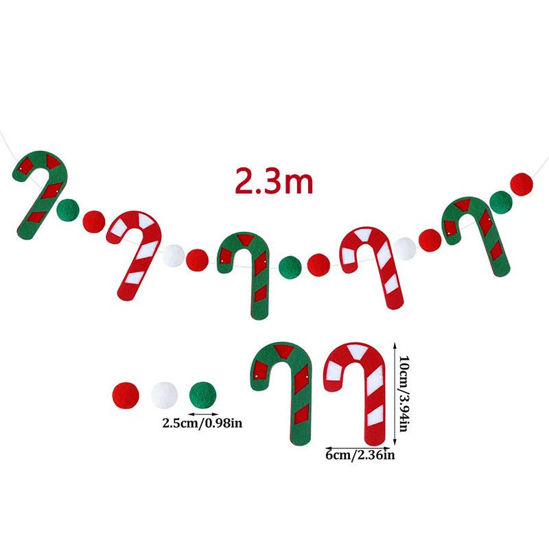Christmas Theme Jewelry Store Decoration: Felt Garland & Tree Banner for Wall