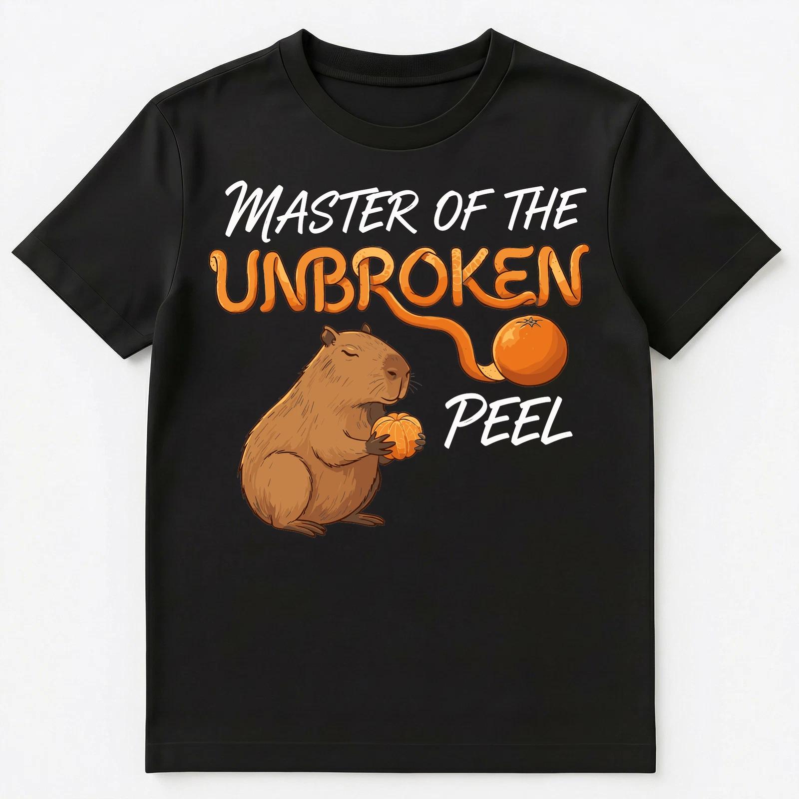 Capybara Enthusiast Unbroken Orange Peeling Satisfaction Unisex T-Shirt 4XL